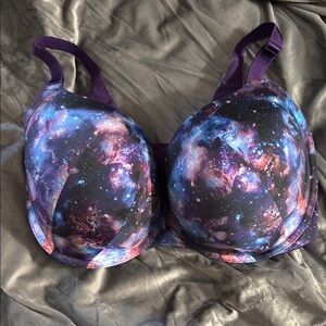 Torrid Purple and Black Cosmic Print Bra